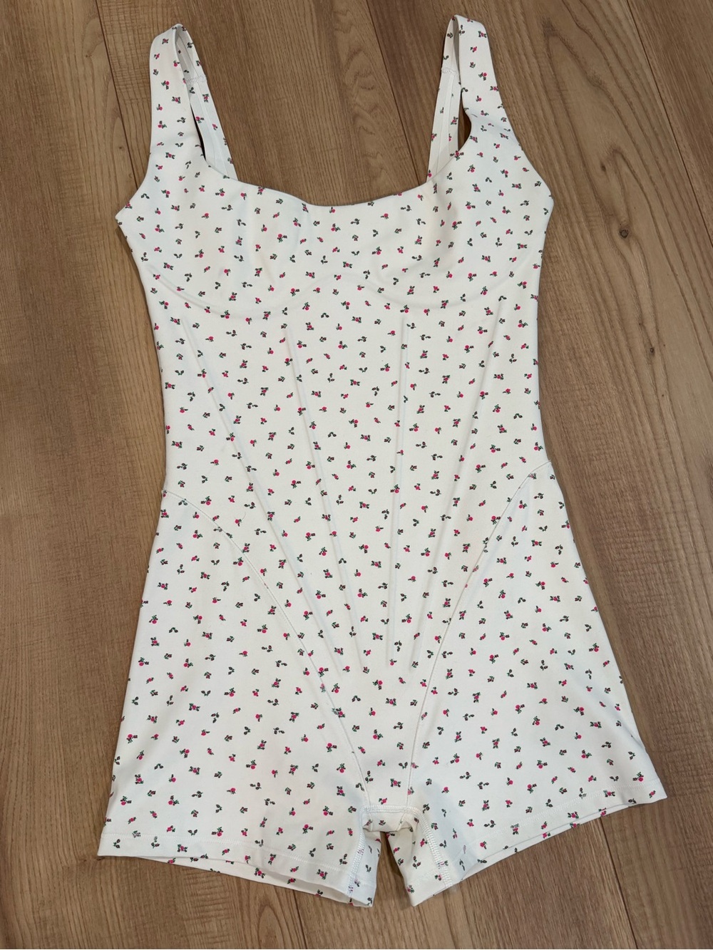 Nike x Skims Women's White Floral Print Romper Bodysuit
